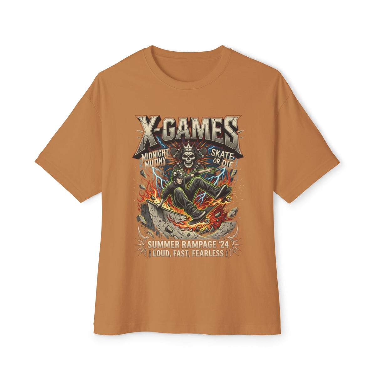 X-Games Skateboard Skull Tee — Vintage Skate Graphic T-Shirt