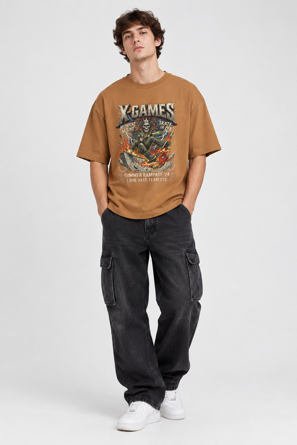 X-Games Skateboard Skull Tee — Vintage Skate Graphic T-Shirt