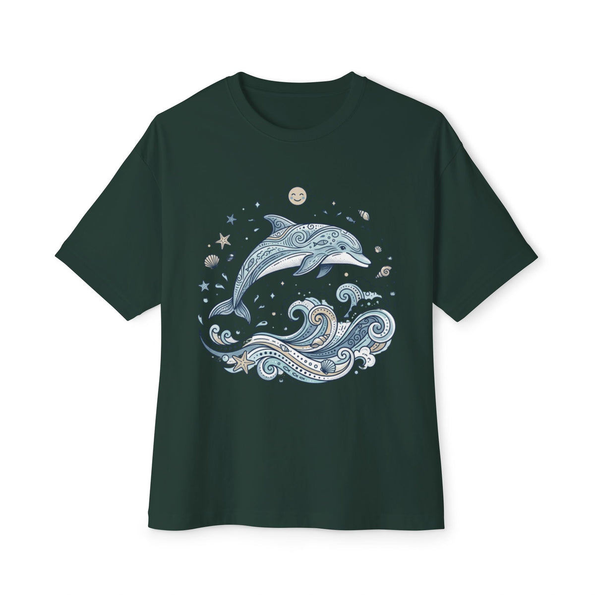 Dolphin Wave Tee — Nautical Ocean Art Graphic T-Shirt