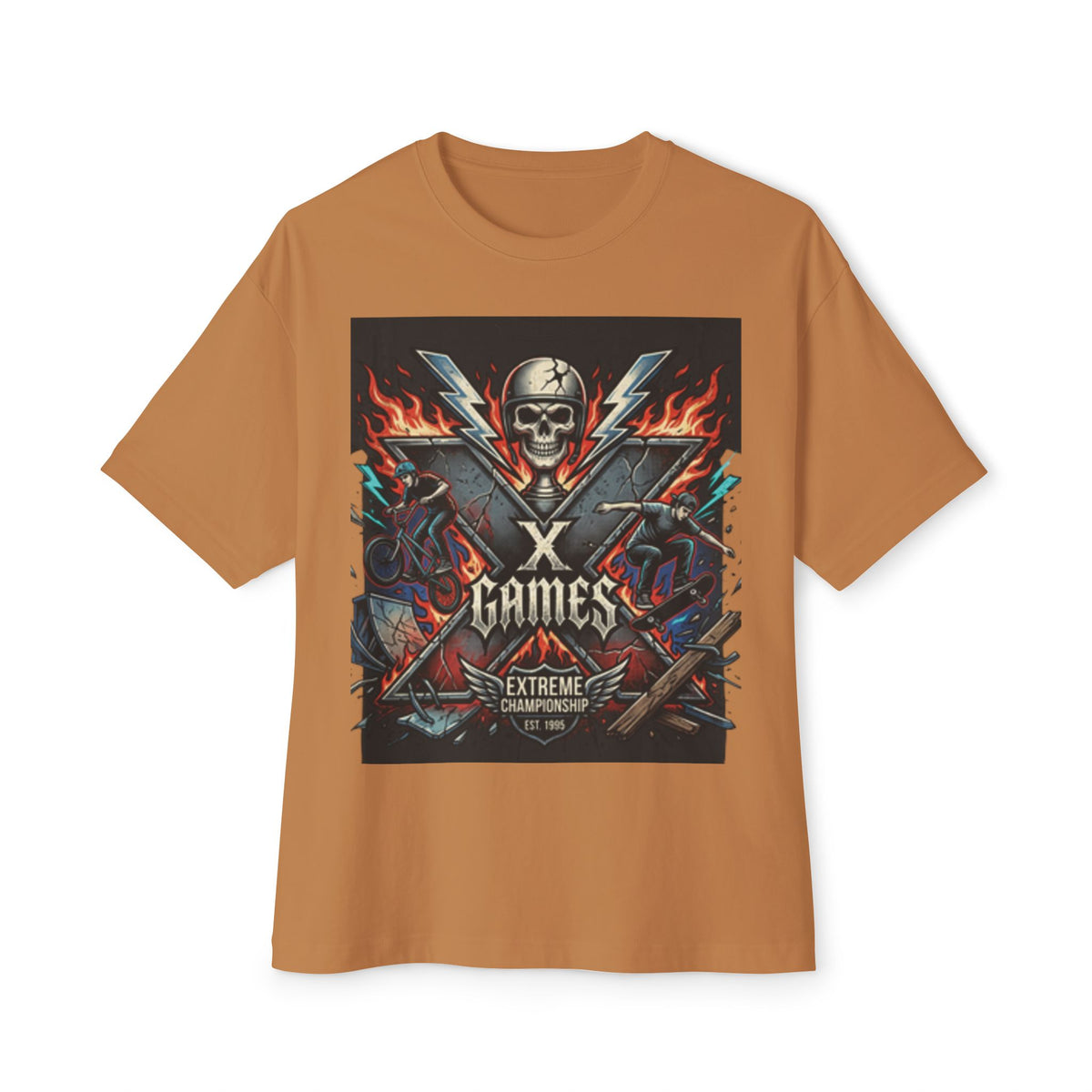 X Games Skull Graphic Tee — Extreme Championship Retro Skate Punk Shirt