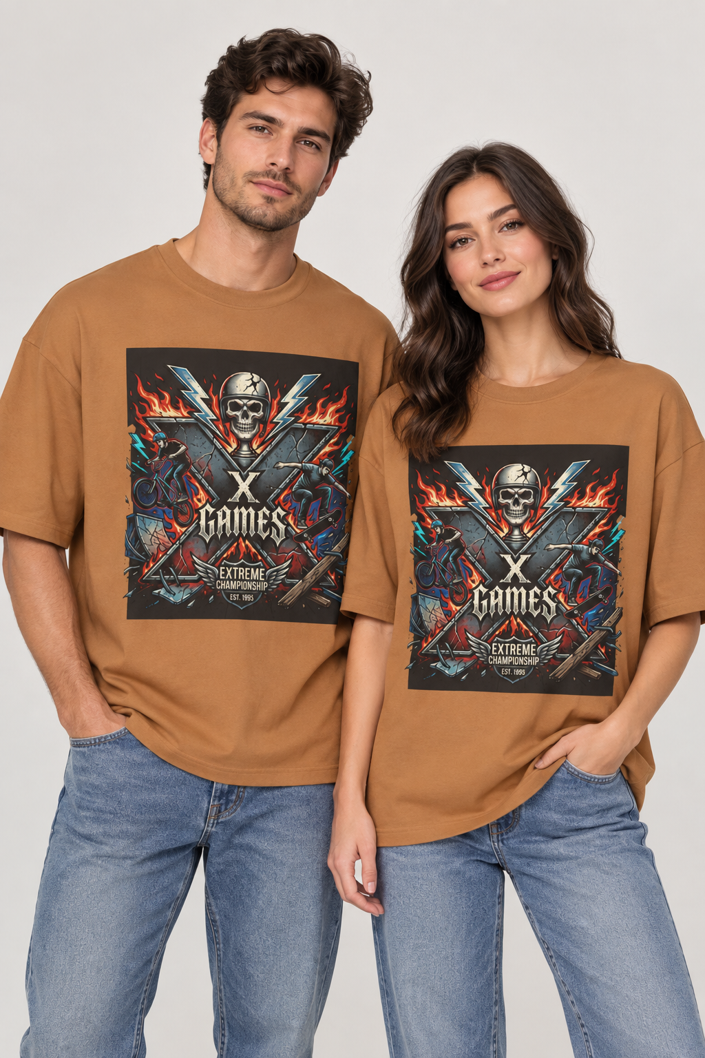 X Games Skull Graphic Tee — Extreme Championship Retro Skate Punk Shirt
