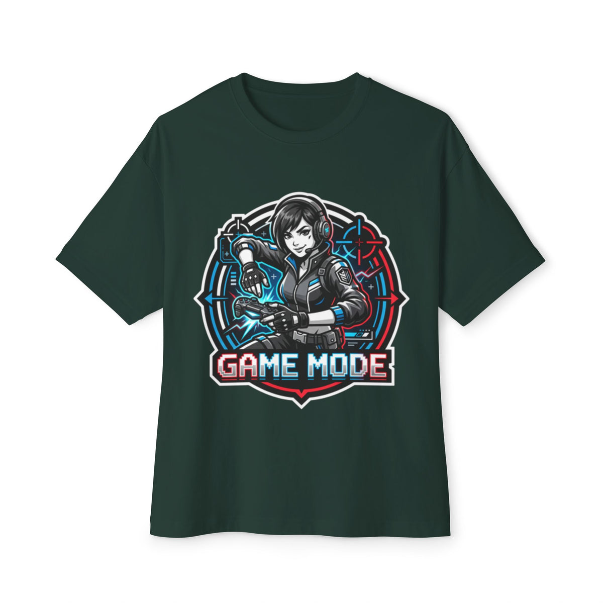 Game Mode Tee — Gamer Graphic Oversized T‑Shirt