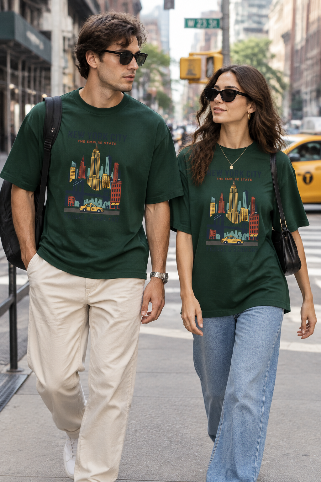 New York City Skyline Tee — "Travel & Explore" Vintage NYC Graphic Shirt