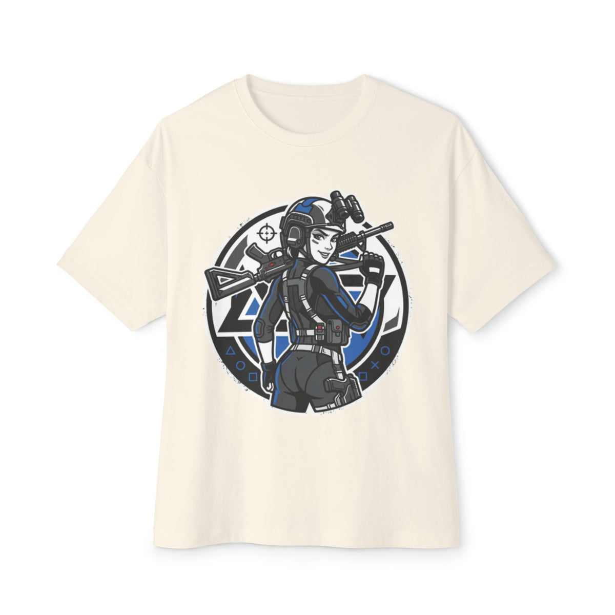 Tactical Sniper Graphic Tee — Female Sniper Gamer Shirt