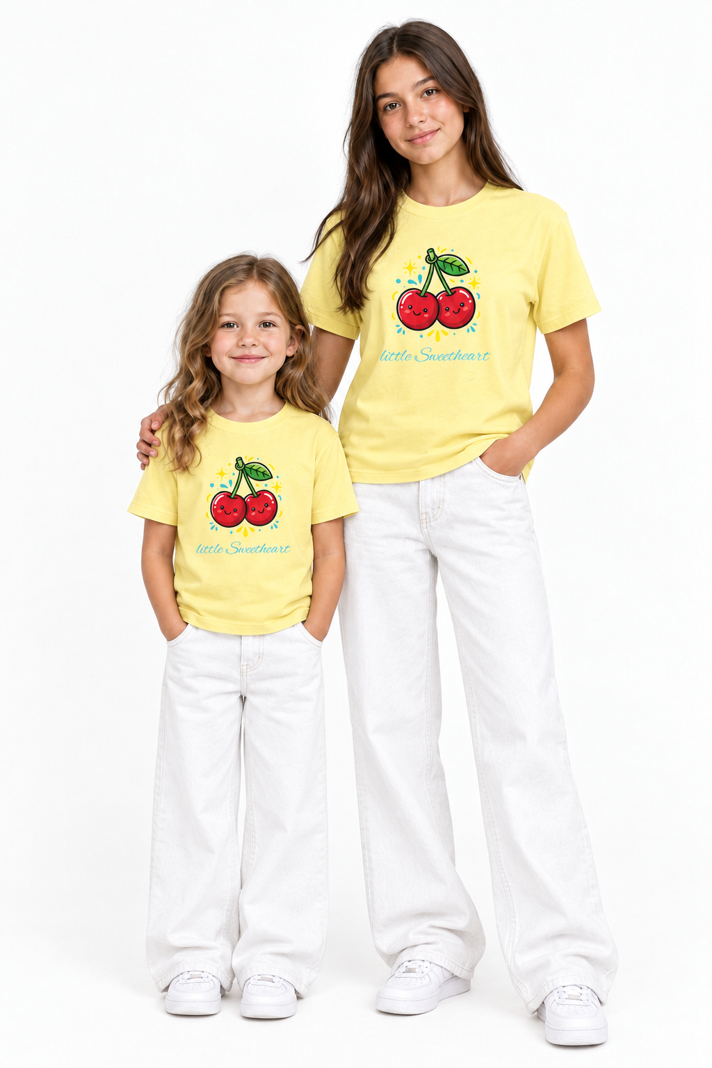 Kids Cherry Smile Tee — Cute Kawaii Fruit Graphic T-Shirt for Children