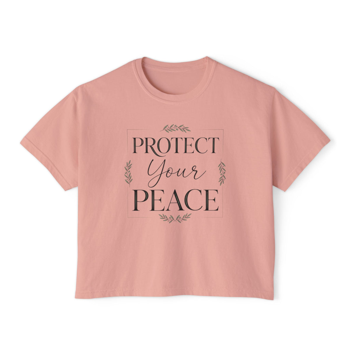 Protect Your Peace Boxy Tee — Women's Relaxed Graphic Tee