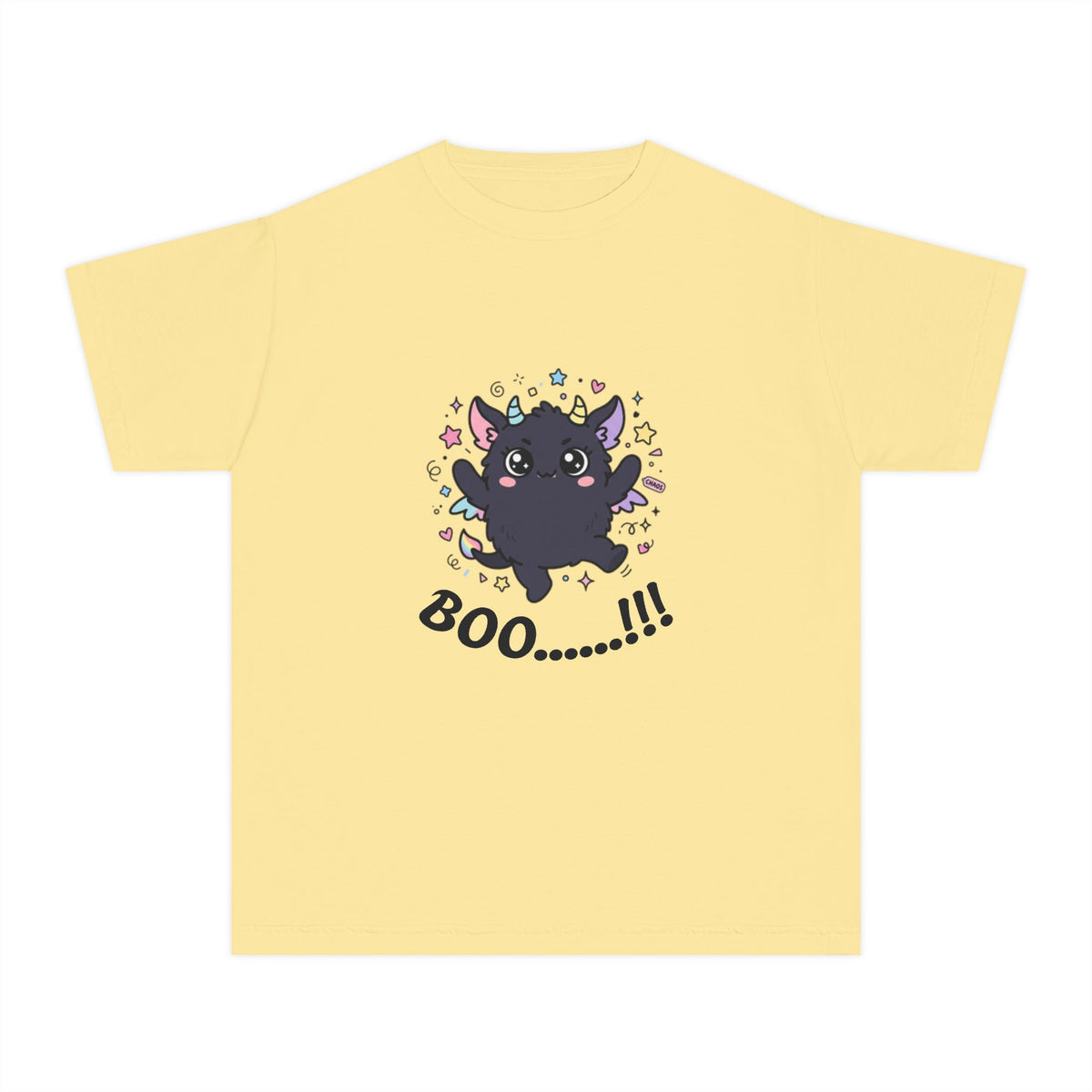 Kids' Magical Black Cat Tee — Cute Kawaii Kitty with Stars & Sparkles