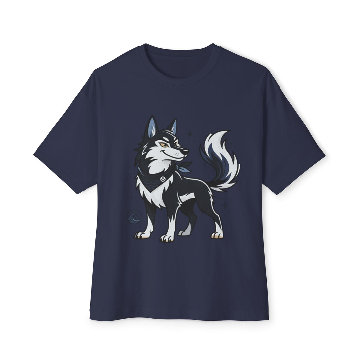 Husky Wolf Graphic Tee — Cute Arctic Dog Illustration T-Shirt