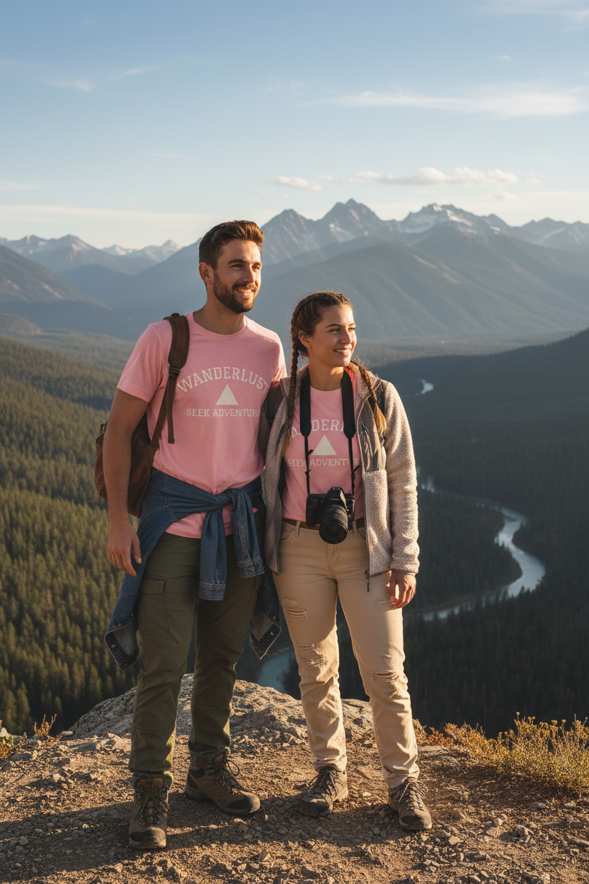 Wanderlust Adventure Tee — Minimal Triangle Travel T‑Shirt