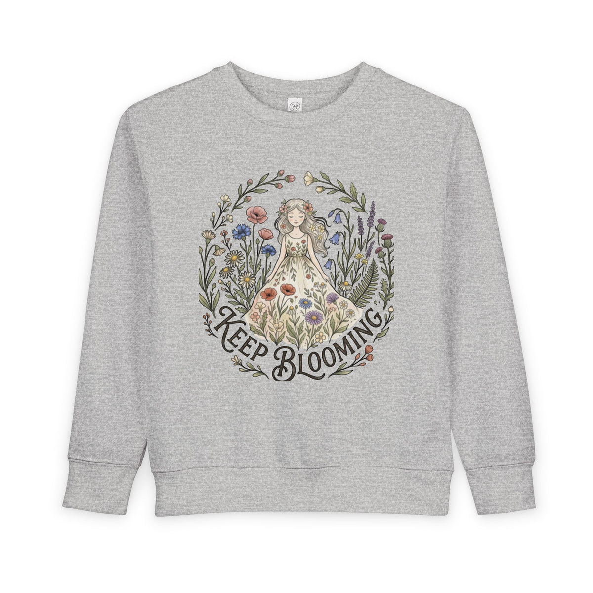 Keep Blooming Toddler Sweatshirt — Floral Fairy Dress Kids Pullover