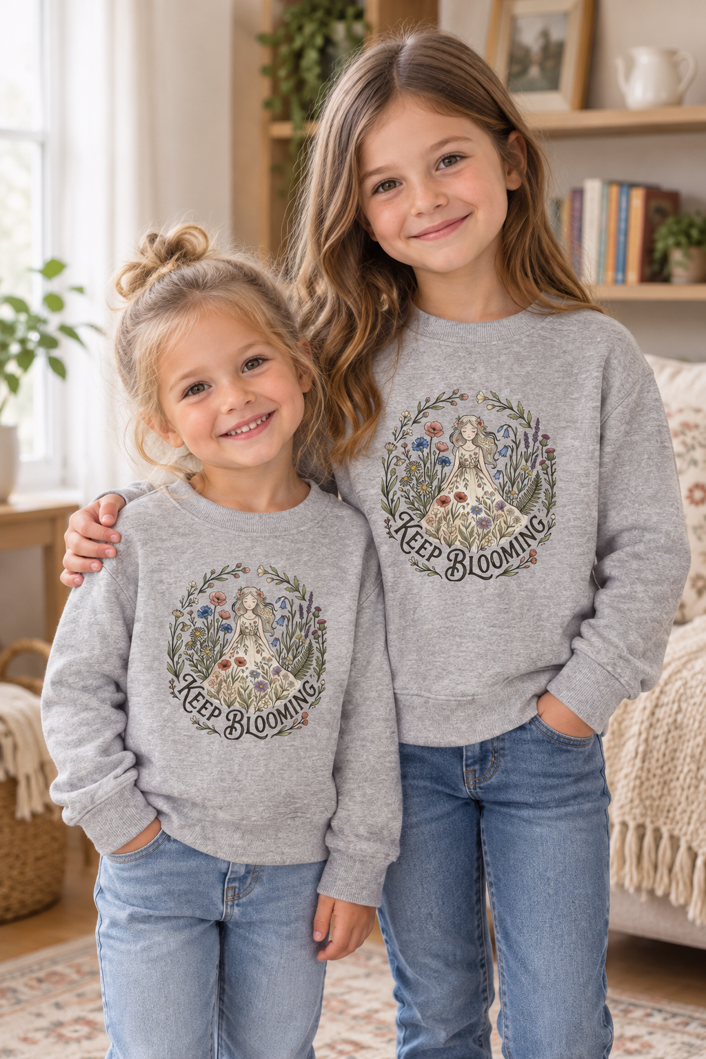 Keep Blooming Toddler Sweatshirt — Floral Fairy Dress Kids Pullover