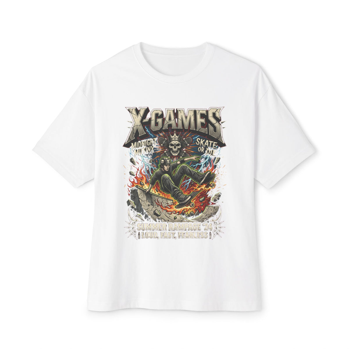 X-Games Skateboard Skull Tee — Vintage Skate Graphic T-Shirt