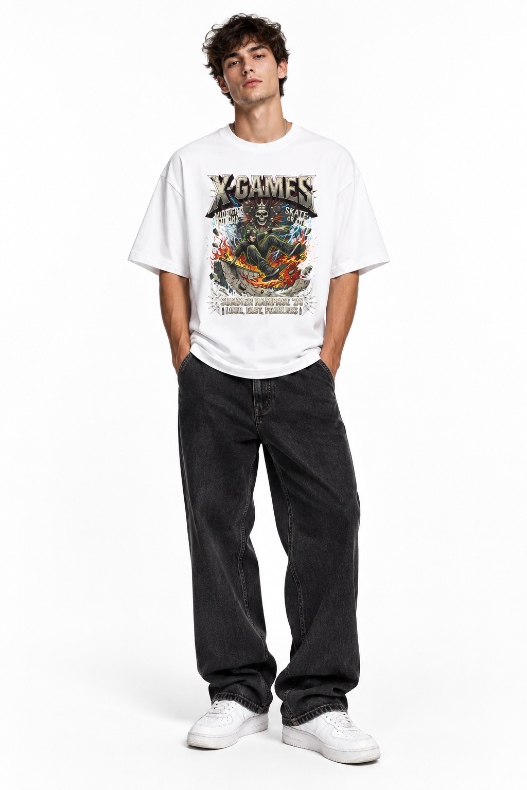 X-Games Skateboard Skull Tee — Vintage Skate Graphic T-Shirt