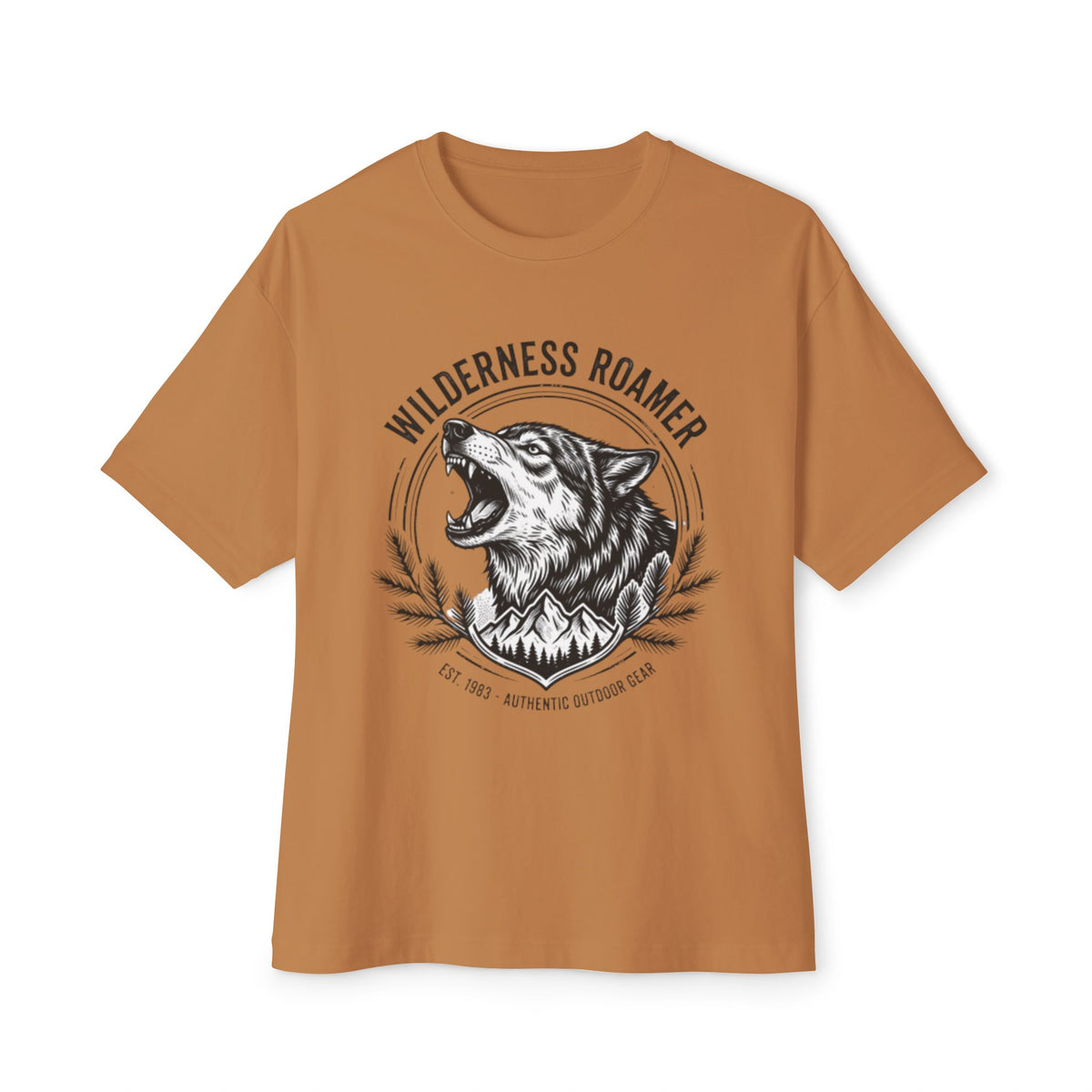 T-Shirt — 'Wilderness Roamer' Wolf Graphic Tee | Outdoor Adventure Shirt