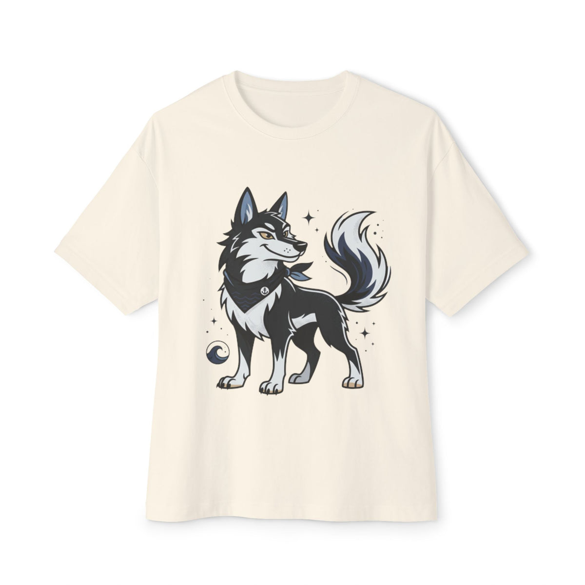 Husky Wolf Graphic Tee — Cute Arctic Dog Illustration T-Shirt