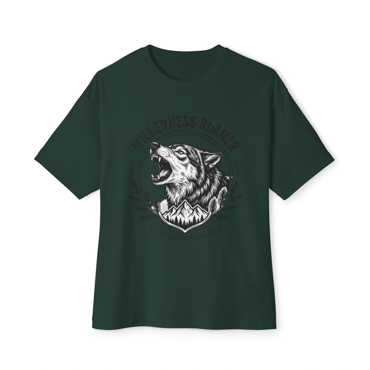 T-Shirt — 'Wilderness Roamer' Wolf Graphic Tee | Outdoor Adventure Shirt