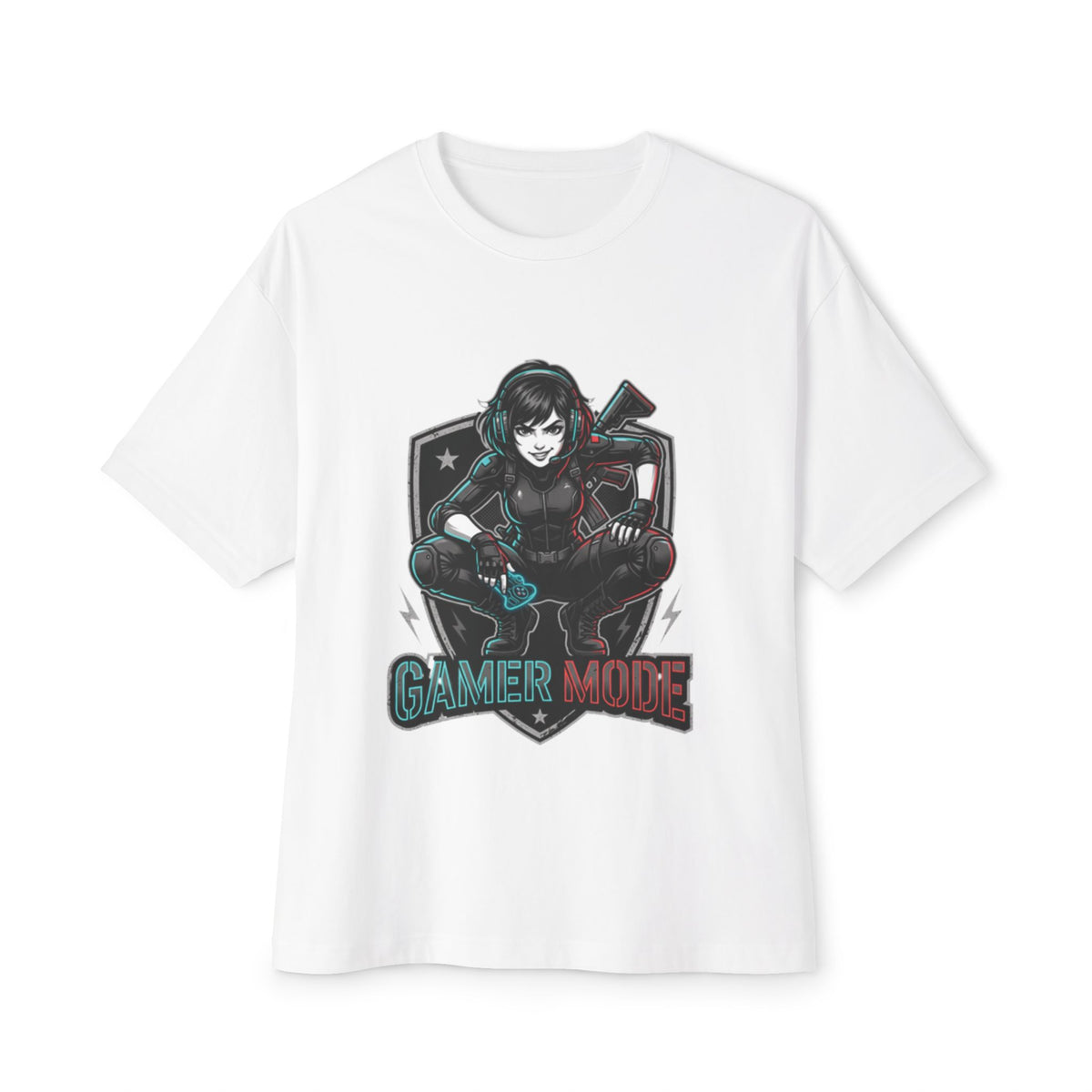 Gamer Mode Graphic Tee — Retro Female Gamer Design