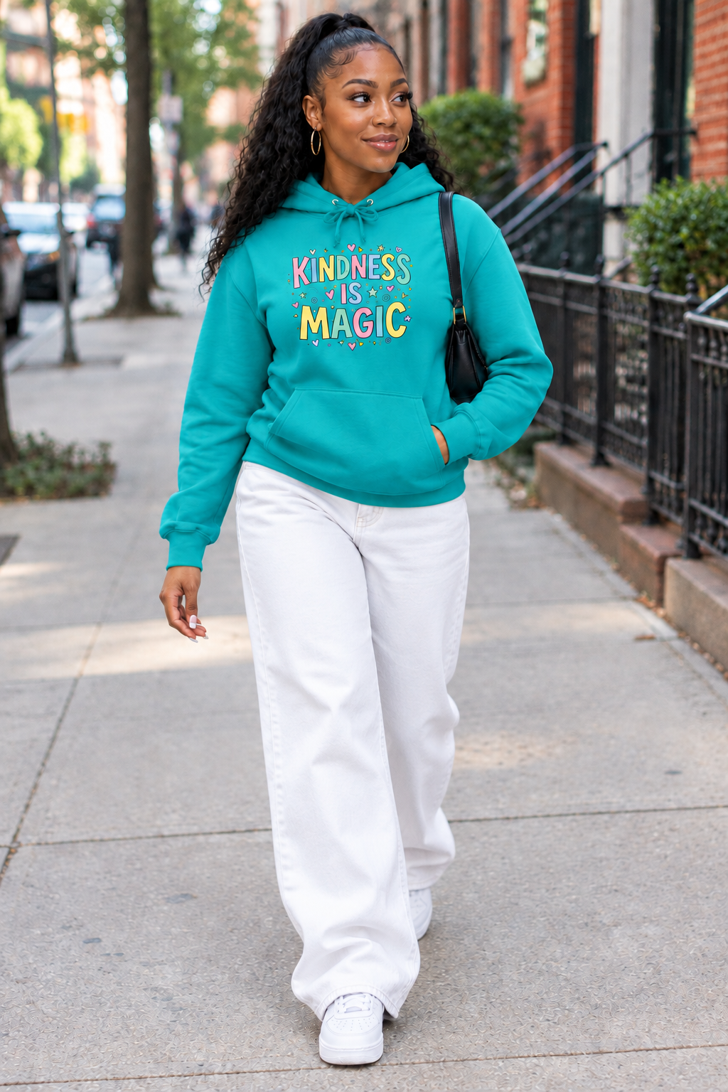 Kindness Is Magic Hoodie — Whimsical Positive Message Pullover