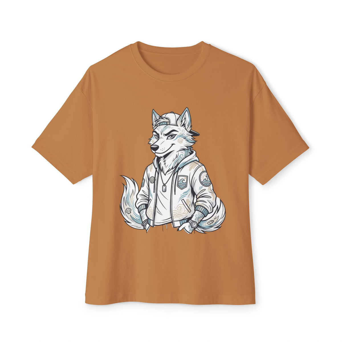 Wolf Character Tee — Cool Fox Jacket Graphic T-Shirt