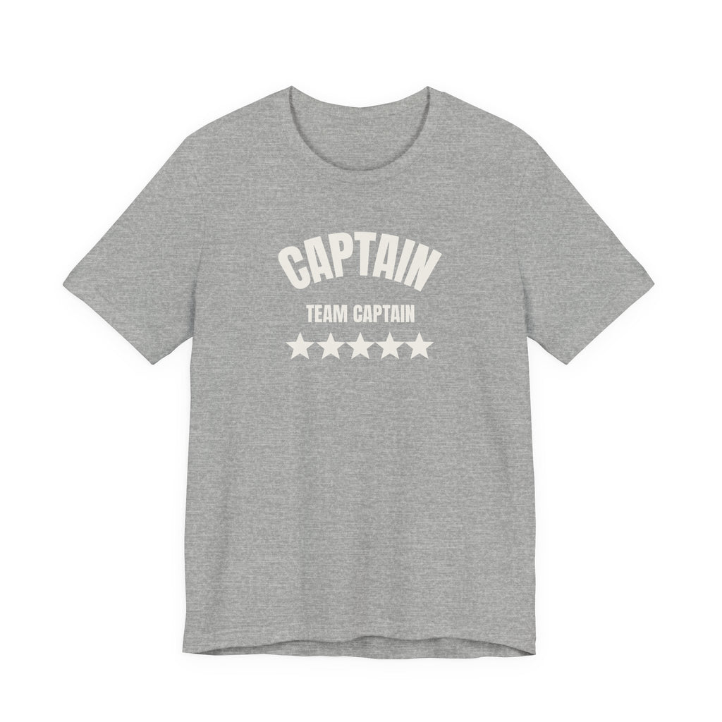 Captain Team Captain Graphic Tee — Casual White Short Sleeve Shirt