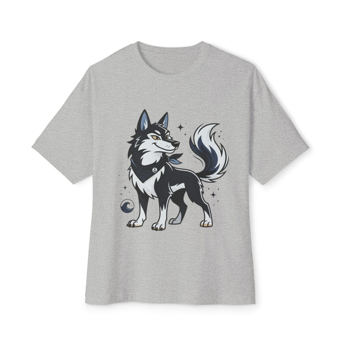 Husky Wolf Graphic Tee — Cute Arctic Dog Illustration T-Shirt