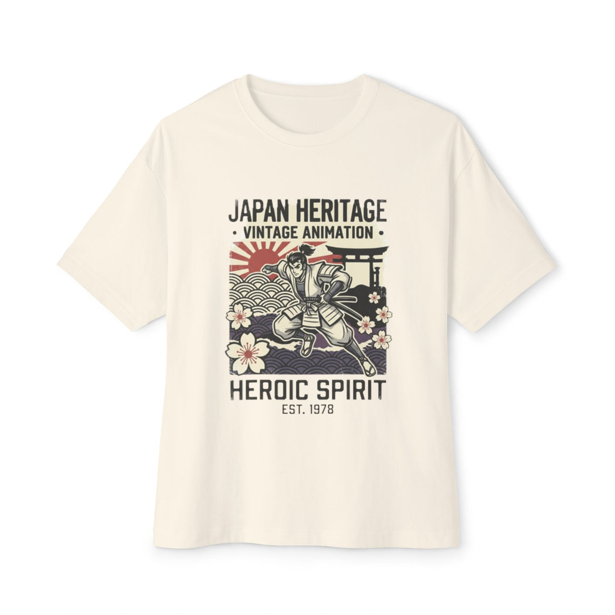 Japan Heritage Vintage Animation Tee — "Heroic Spirit" Graphic Shirt