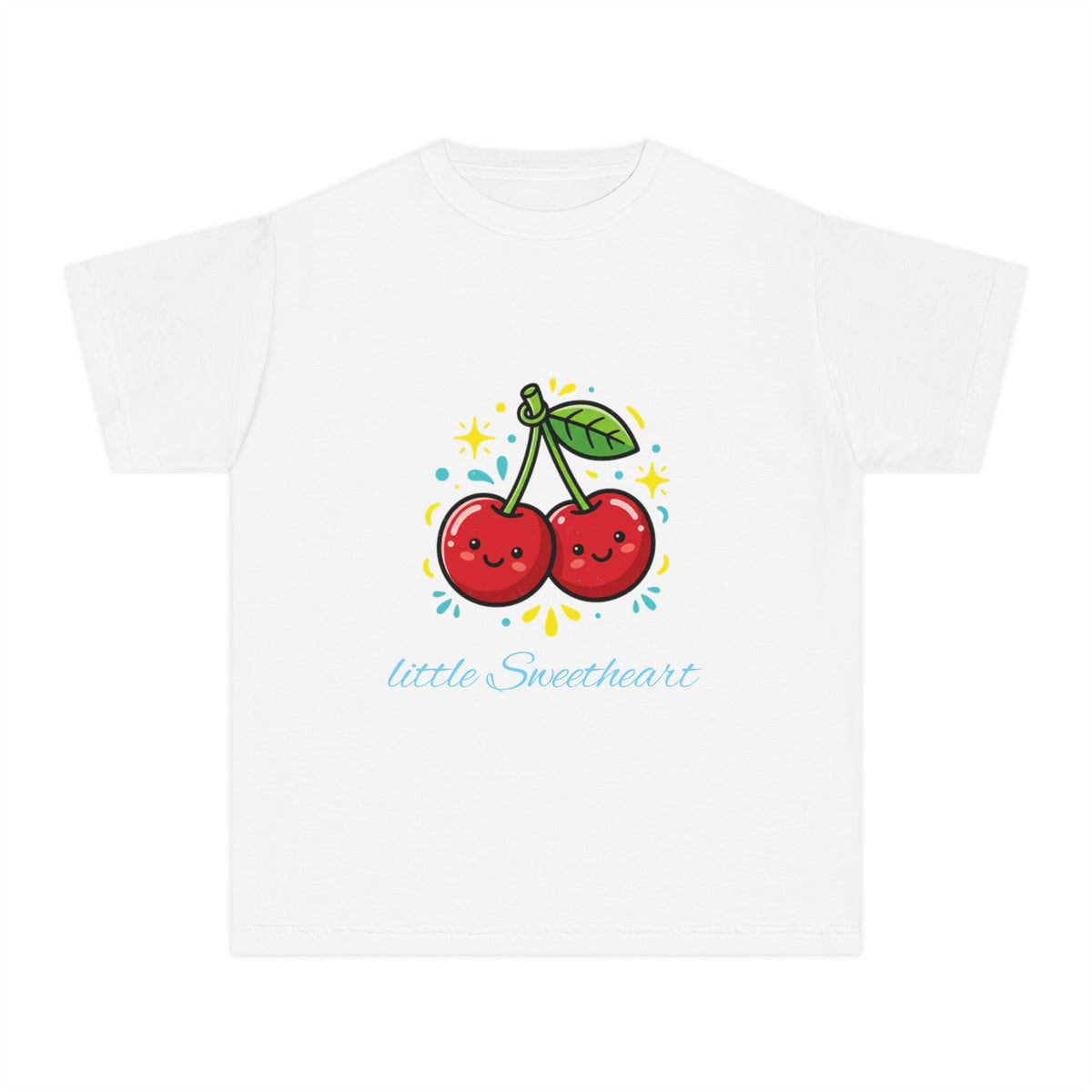 Kids Cherry Smile Tee — Cute Kawaii Fruit Graphic T-Shirt for Children