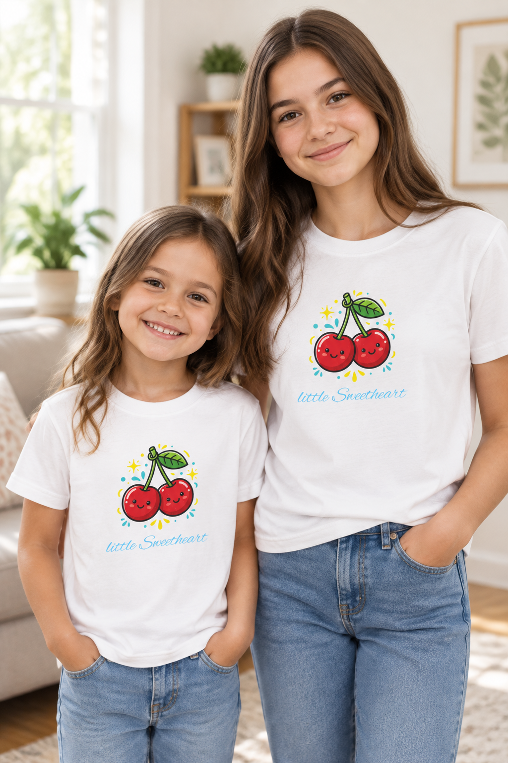 Kids Cherry Smile Tee — Cute Kawaii Fruit Graphic T-Shirt for Children