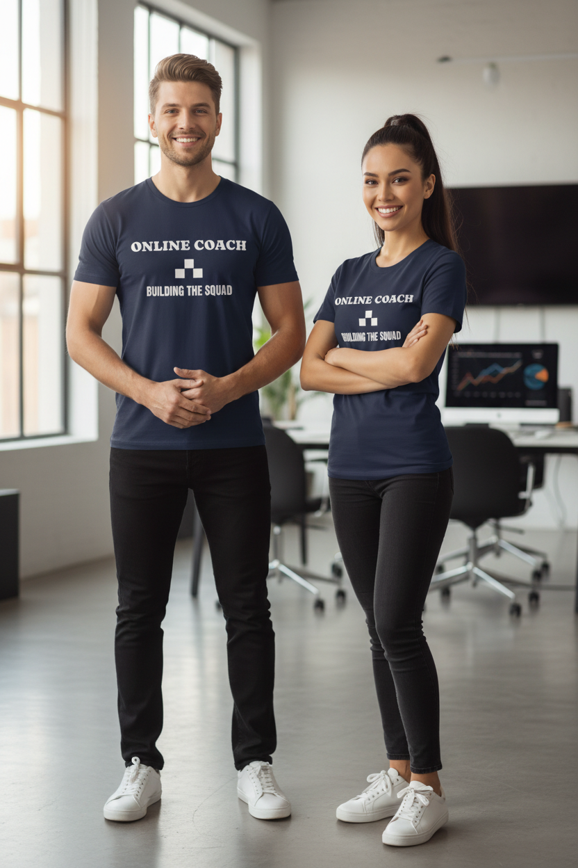 Online Coach T‑Shirt – "Online Coach" Minimalist Tee for Entrepreneurs