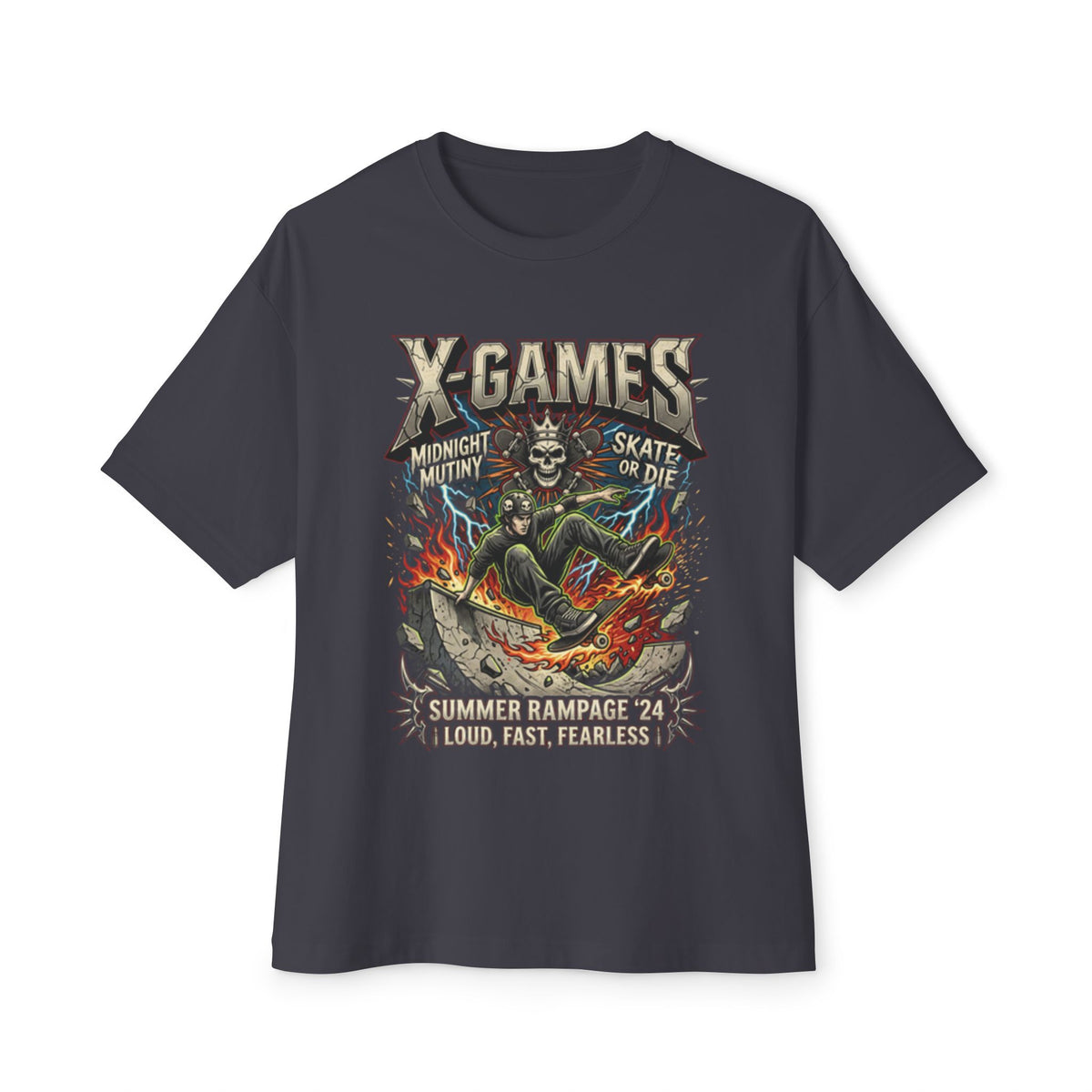 X-Games Skateboard Skull Tee — Vintage Skate Graphic T-Shirt