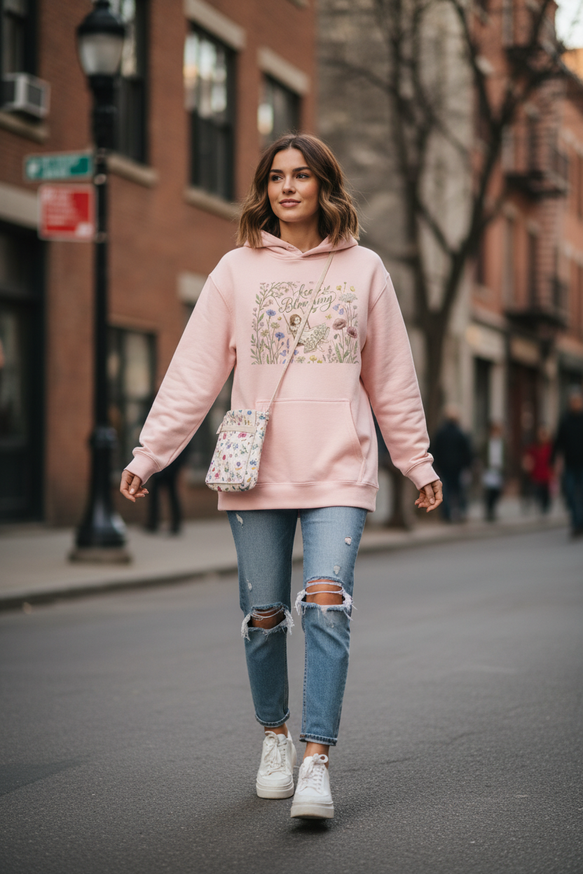 Keep Blooming Floral Youth Hoodie