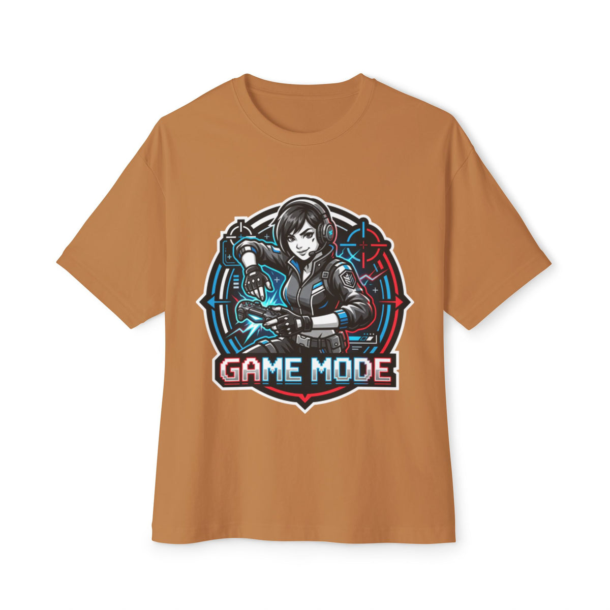 Game Mode Tee — Gamer Graphic Oversized T‑Shirt