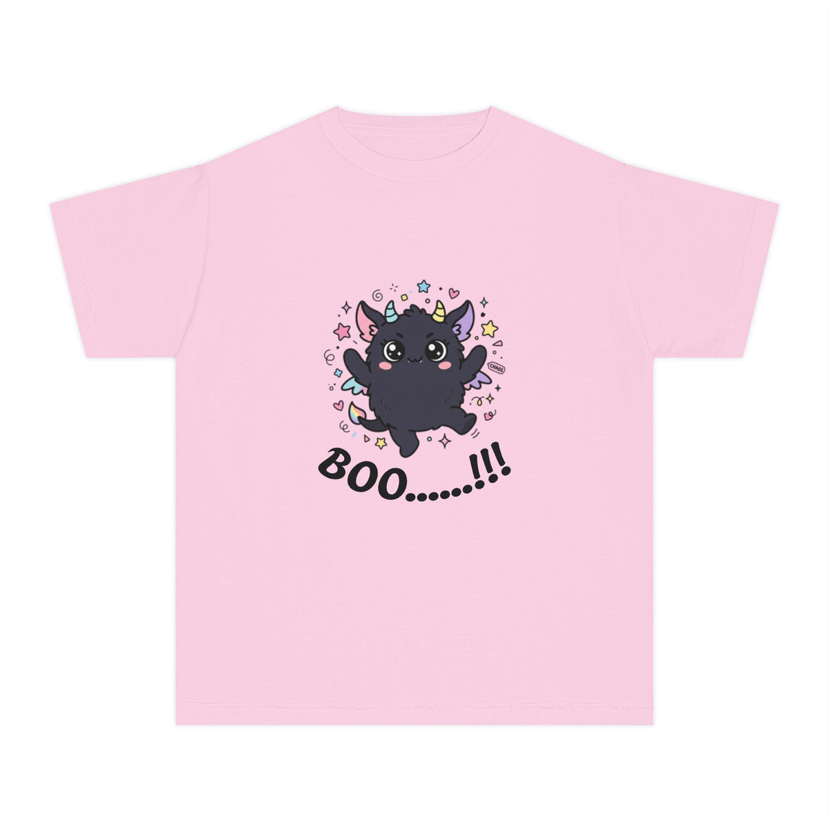 Kids' Magical Black Cat Tee — Cute Kawaii Kitty with Stars & Sparkles