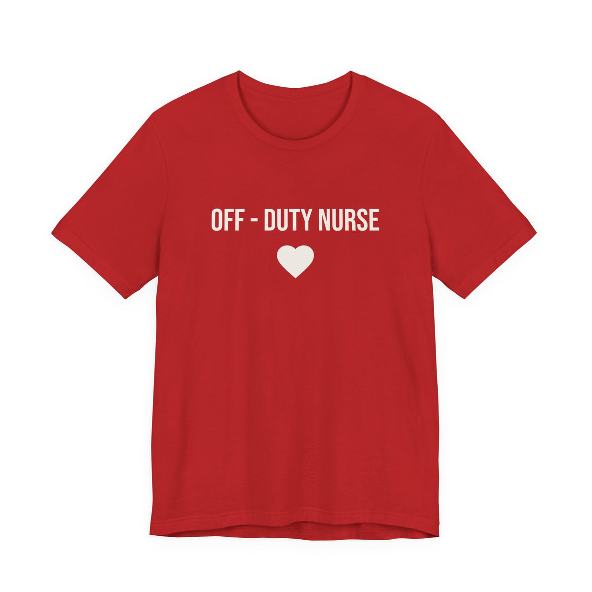 Off-Duty Nurse T-Shirt – Heart Graphic Relaxed Tee