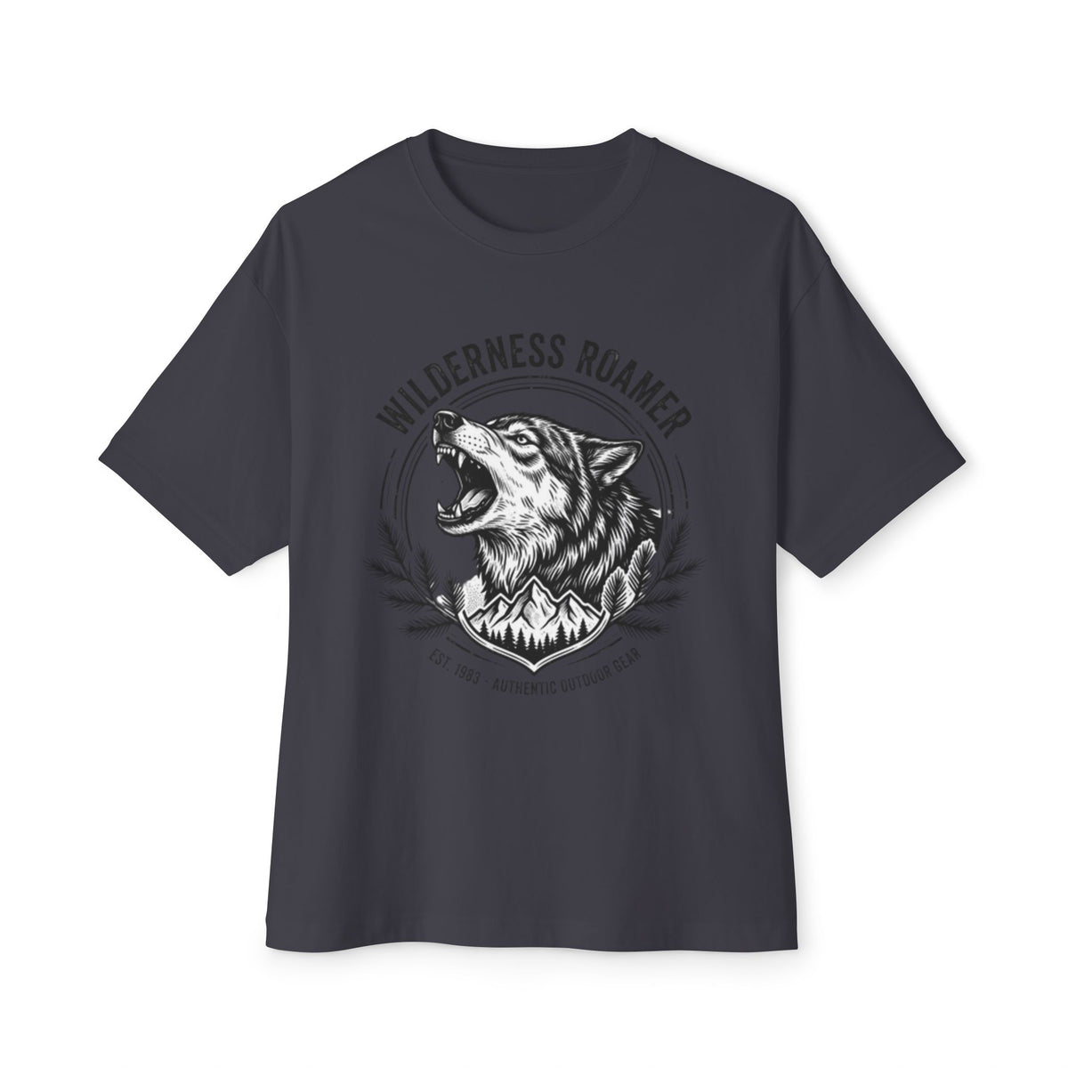 T-Shirt — 'Wilderness Roamer' Wolf Graphic Tee | Outdoor Adventure Shirt