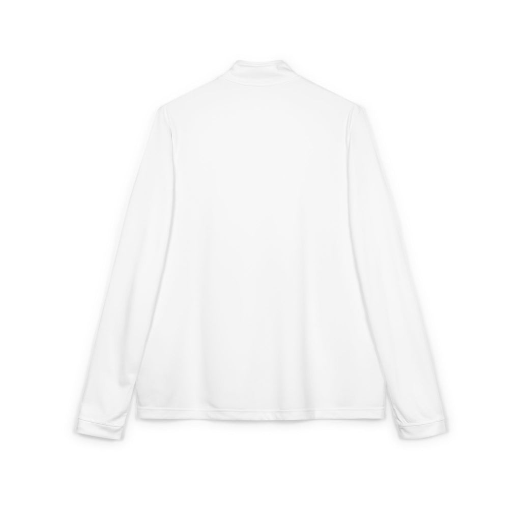 Embroidered Quarter-Zip Pullover — "Consistency Brings Changes"