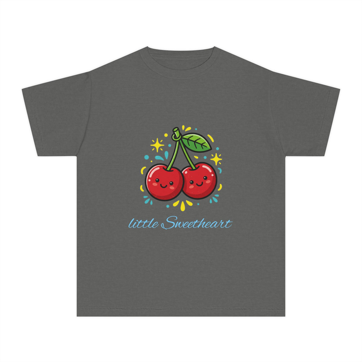 Kids Cherry Smile Tee — Cute Kawaii Fruit Graphic T-Shirt for Children
