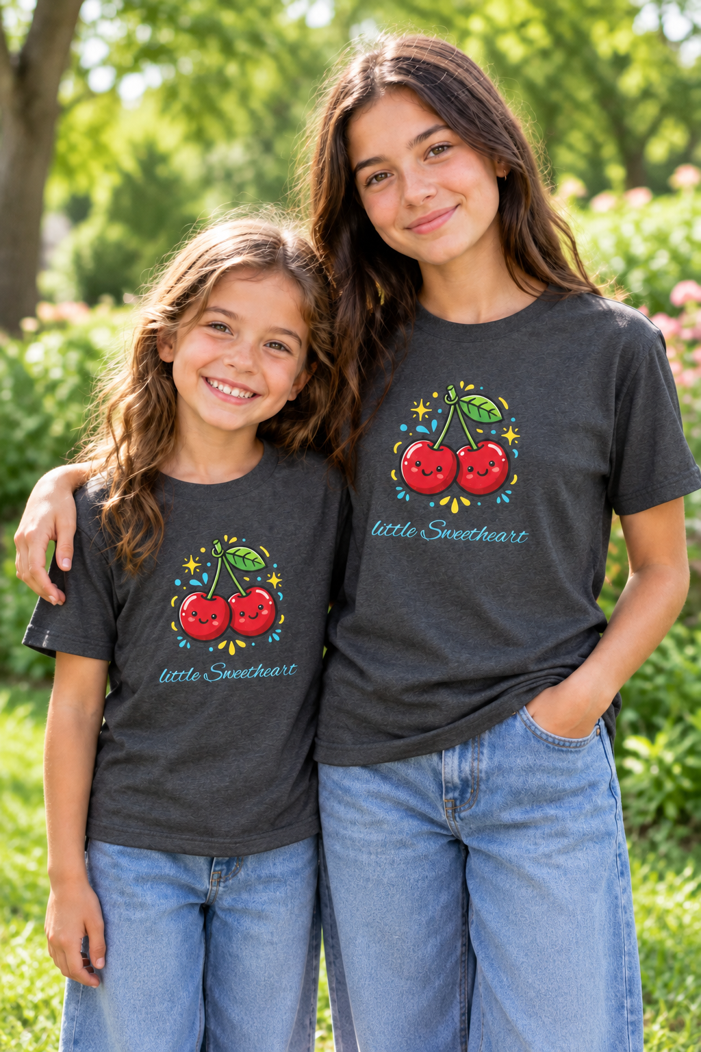Kids Cherry Smile Tee — Cute Kawaii Fruit Graphic T-Shirt for Children
