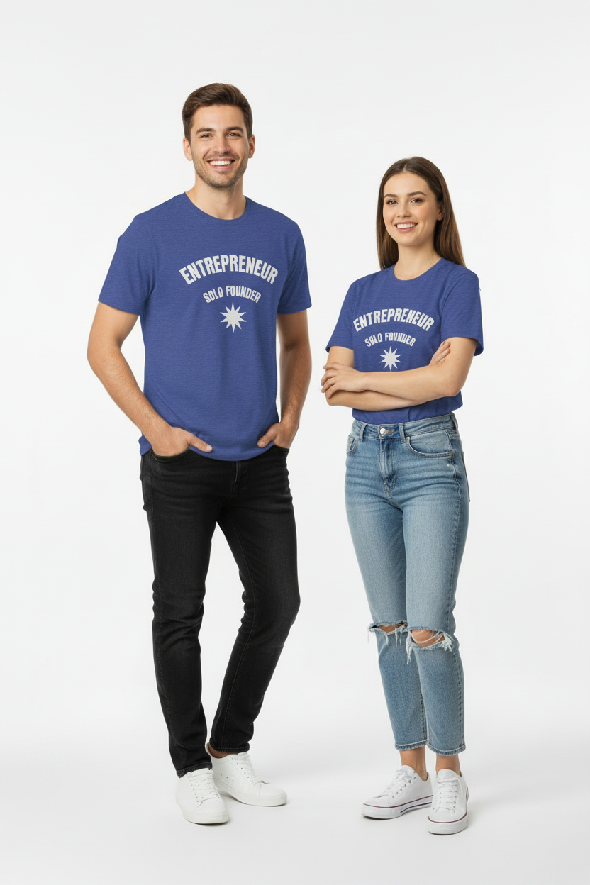 Entrepreneur Tee — "Entrepreneur: Solo Founder" Minimal Graphic T-Shirt