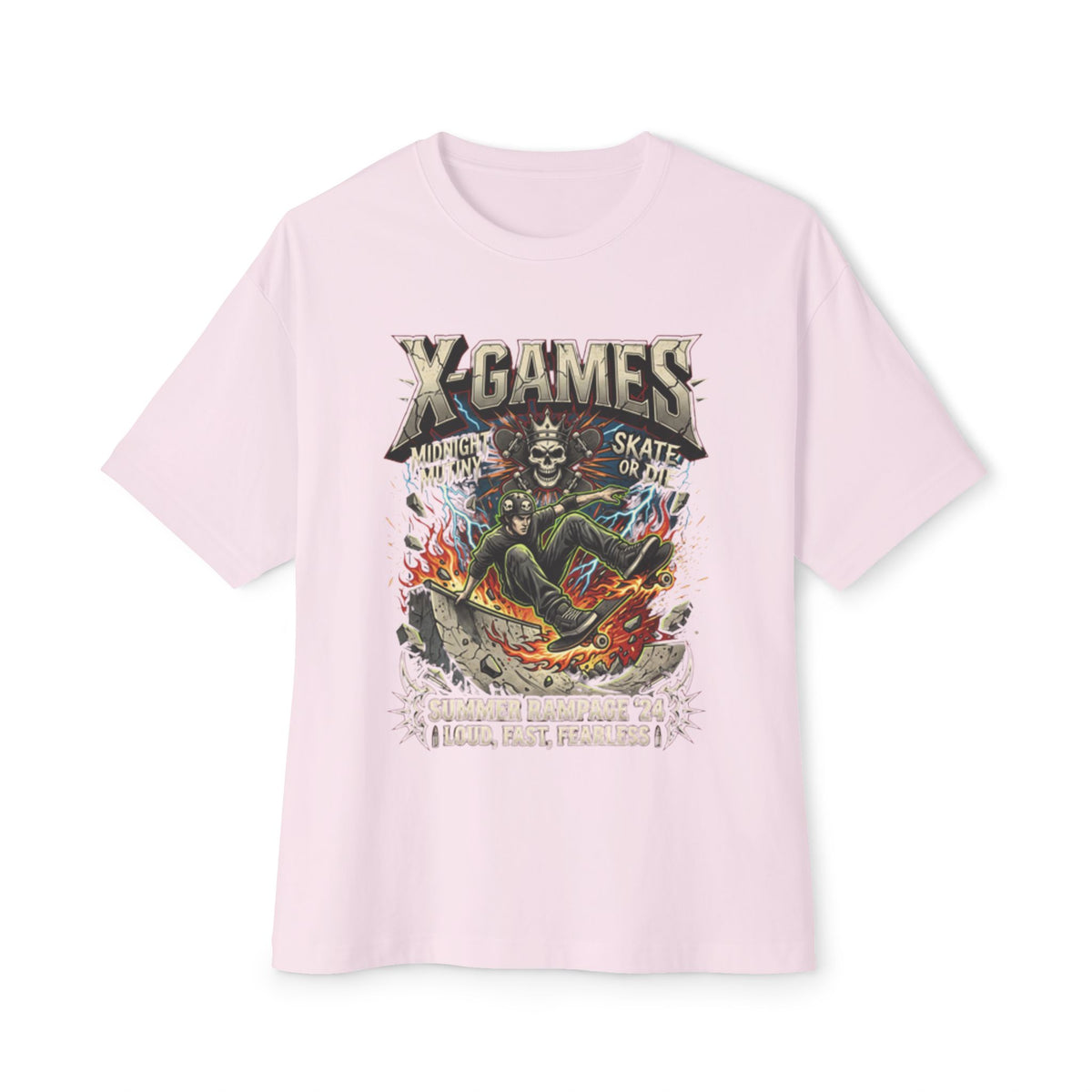 X-Games Skateboard Skull Tee — Vintage Skate Graphic T-Shirt