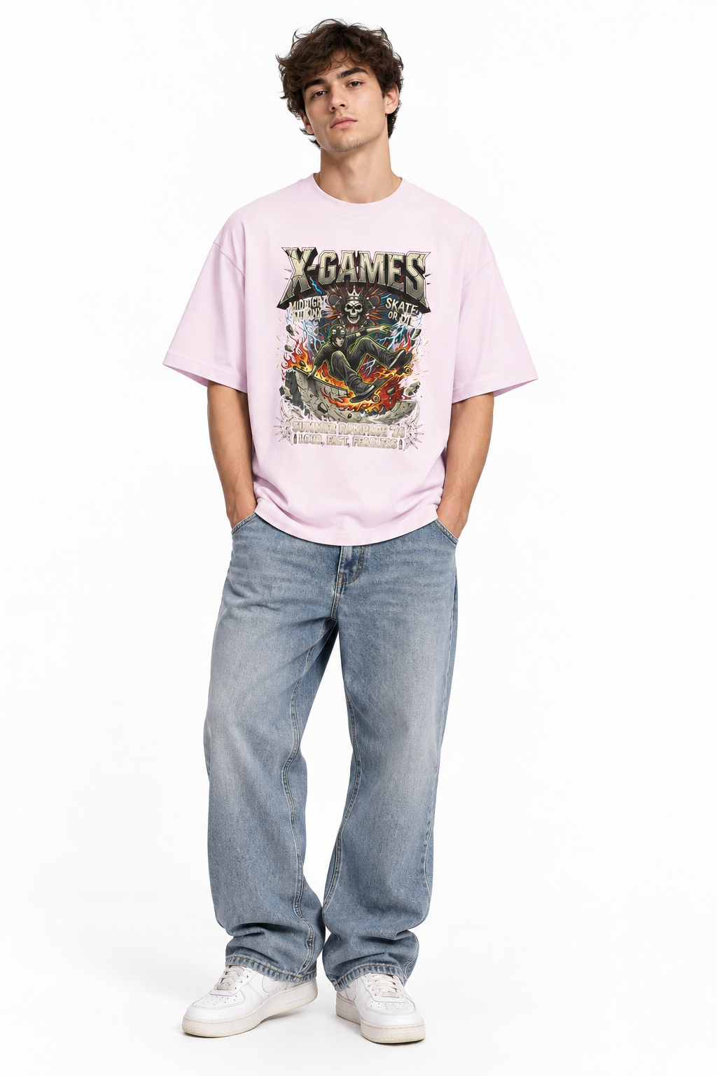 X-Games Skateboard Skull Tee — Vintage Skate Graphic T-Shirt