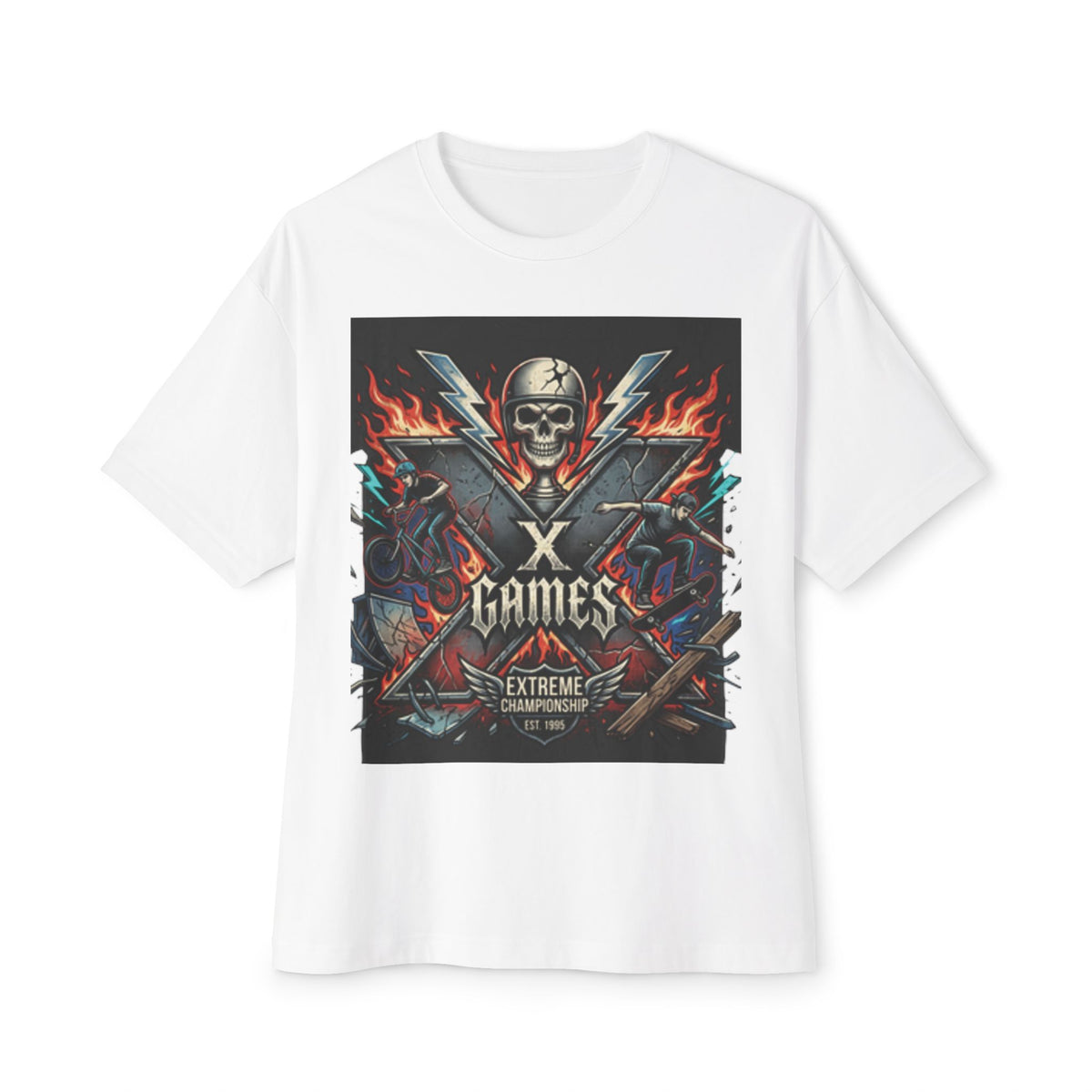 X Games Skull Graphic Tee — Extreme Championship Retro Skate Punk Shirt