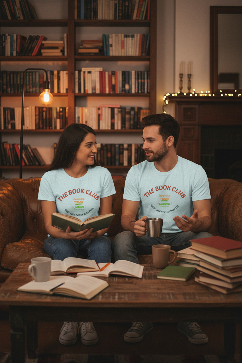 Book Club T‑Shirt — “The Book Club: Learning Today, Leading Tomorrow, Just One More Chapter”