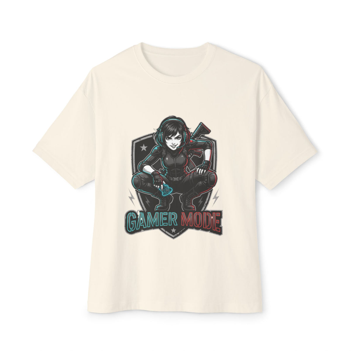 Gamer Mode Graphic Tee — Retro Female Gamer Design