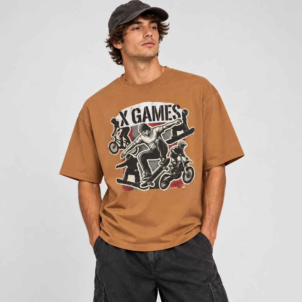 X Games Skate & Moto Tee — Retro Action Sports Graphic T-Shirt