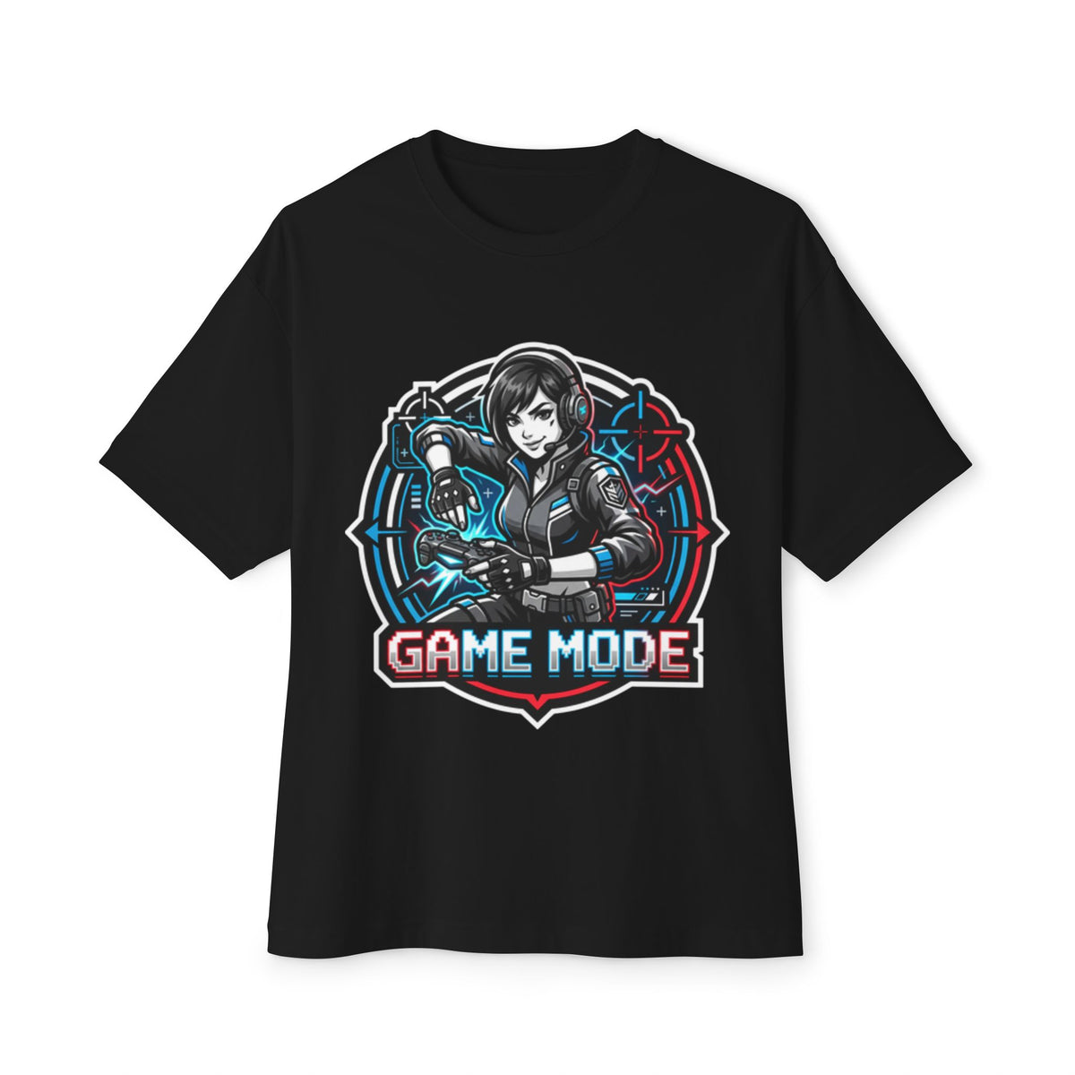 Game Mode Tee — Gamer Graphic Oversized T‑Shirt