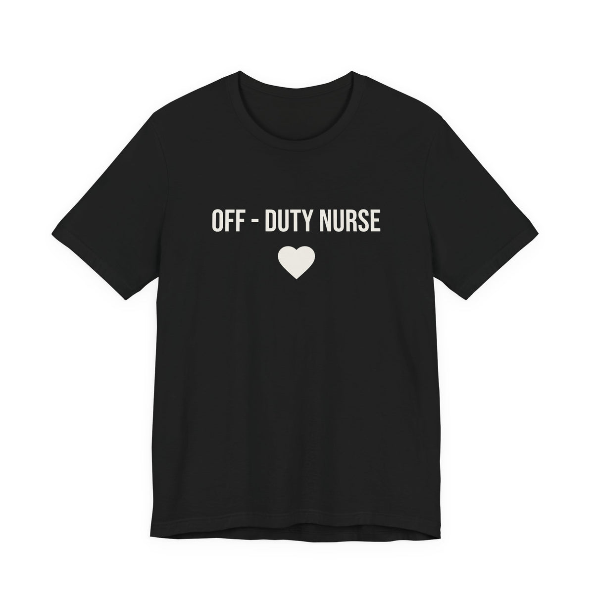 Off-Duty Nurse T-Shirt – Heart Graphic Relaxed Tee
