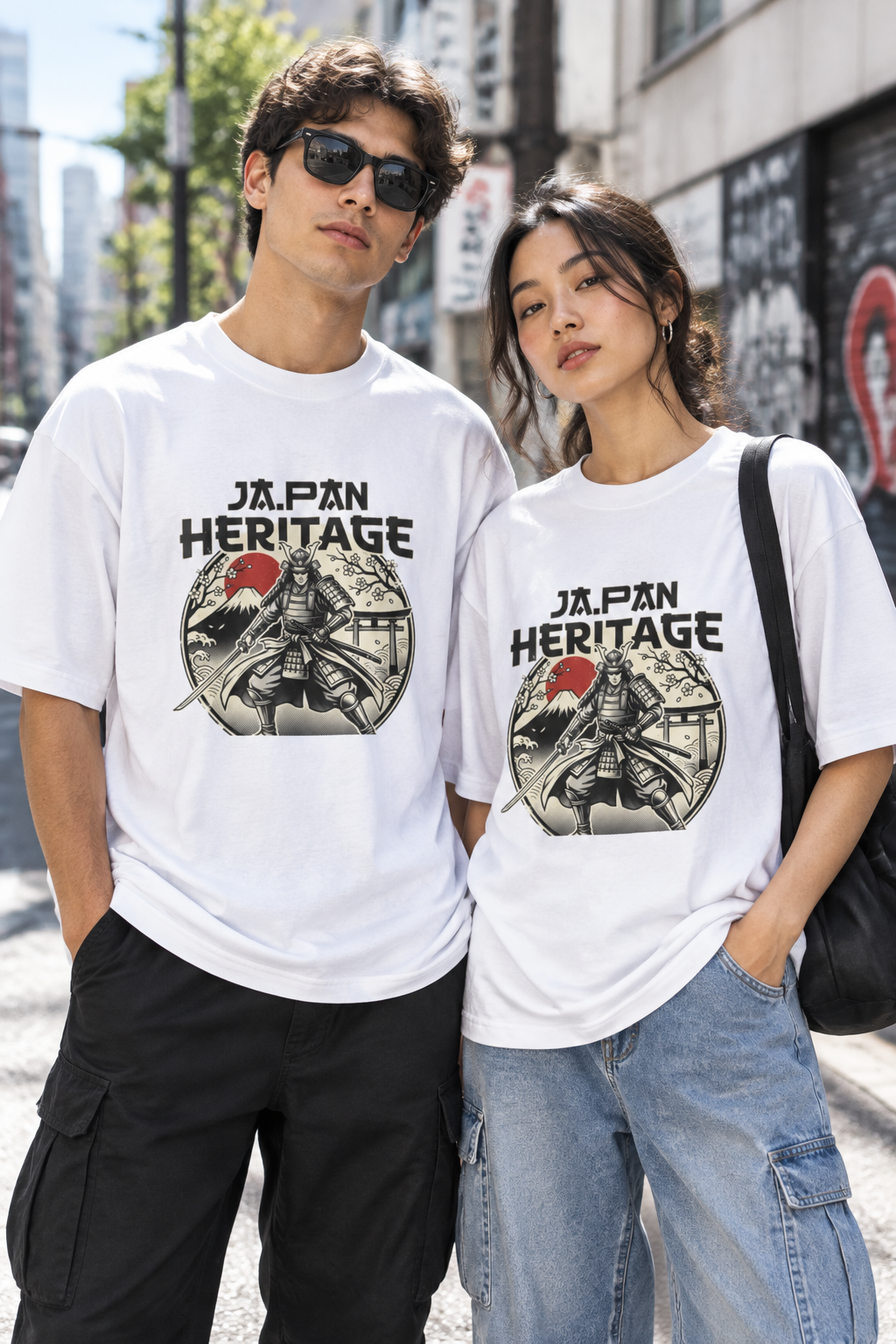 Japan Heritage Samurai Tee — Vintage Mount Fuji & Rising Sun Graphic