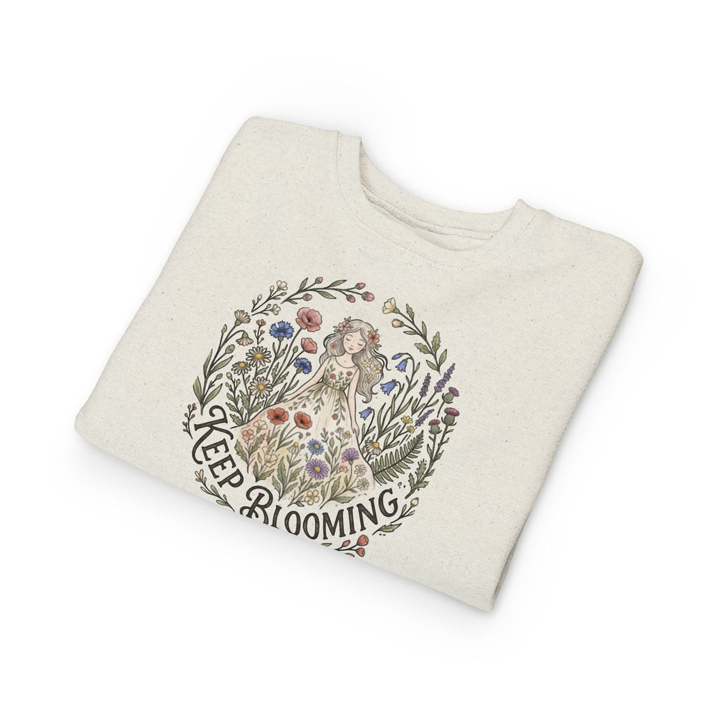 Keep Blooming Toddler Sweatshirt — Floral Fairy Dress Kids Pullover