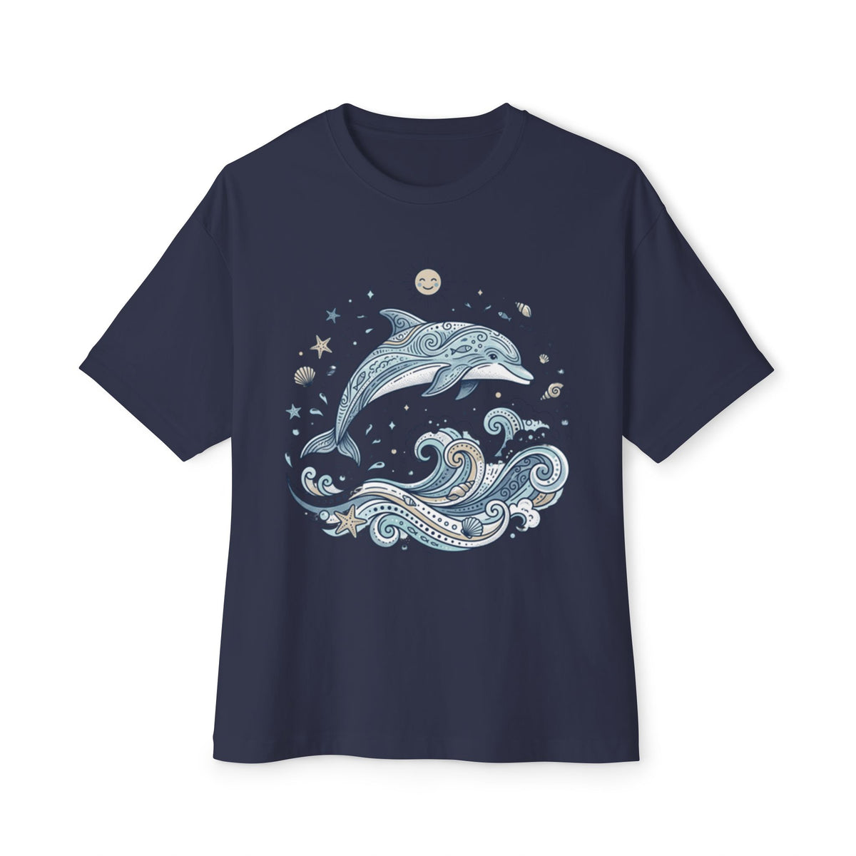 Dolphin Wave Tee — Nautical Ocean Art Graphic T-Shirt